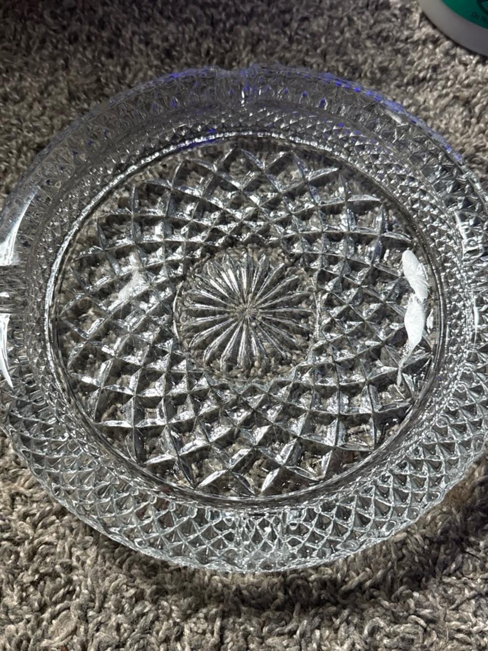 Large 8 3/8" ASHTRAY Vintage Wexford Anchor Hocking Pressed Glass Ashtray